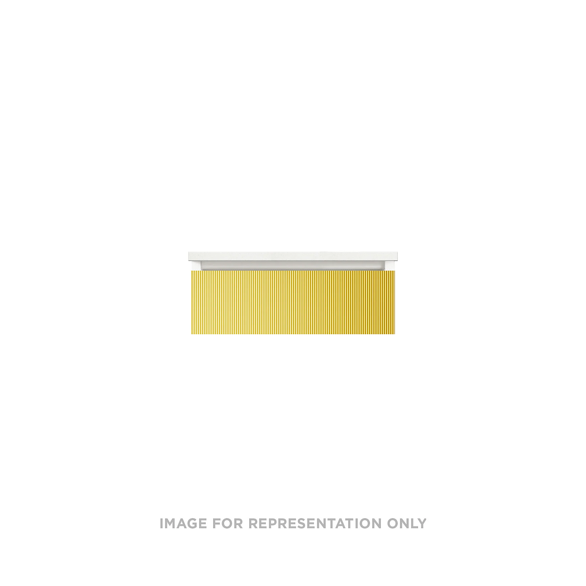 robern VM24H1D21P61N Cartesian Vanity, 24" x 7-1/2" x 21", Reeded Brass, Plumbing Drawer, No Night Light
