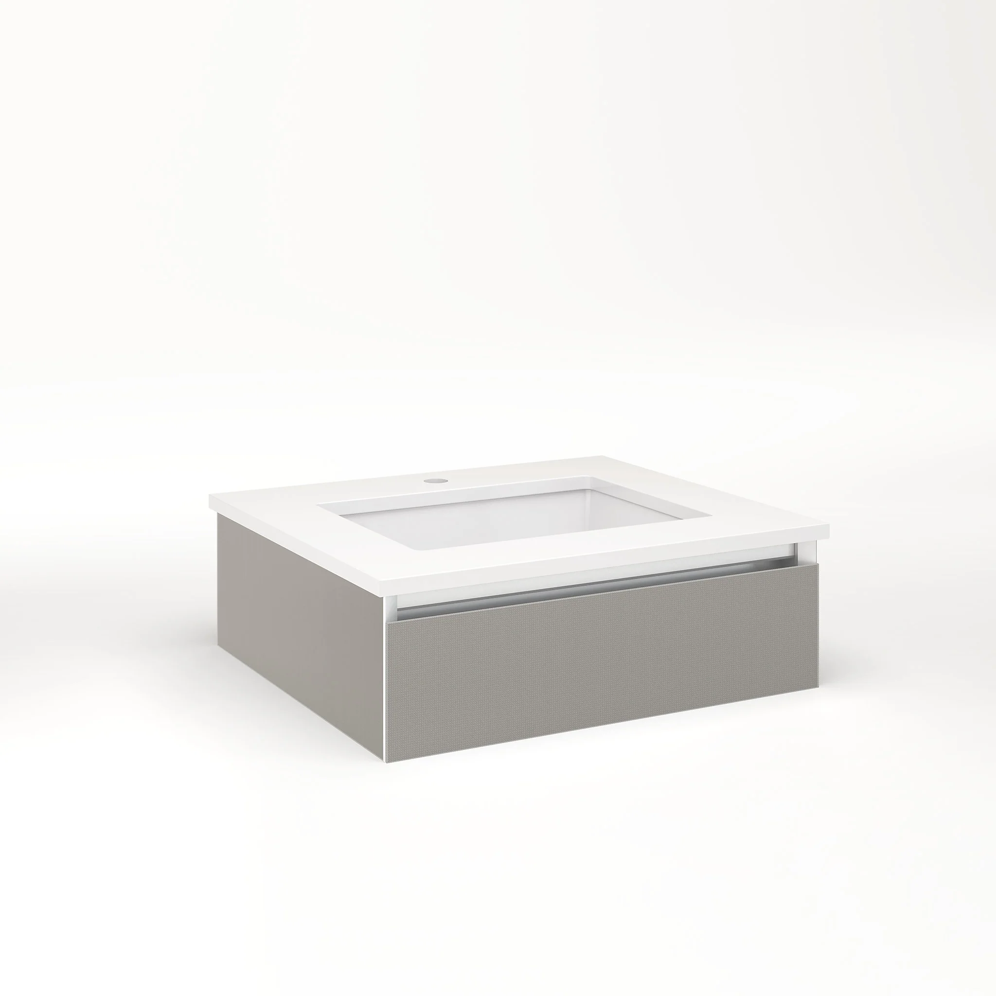 robern VM24H1D21T25S Cartesian Vanity, 24" x 7-1/2" x 21", Silver Screen, Tip Out Drawer, Selectable Night Light, 2700K/4000K Temperature (Warm/Cool Light)