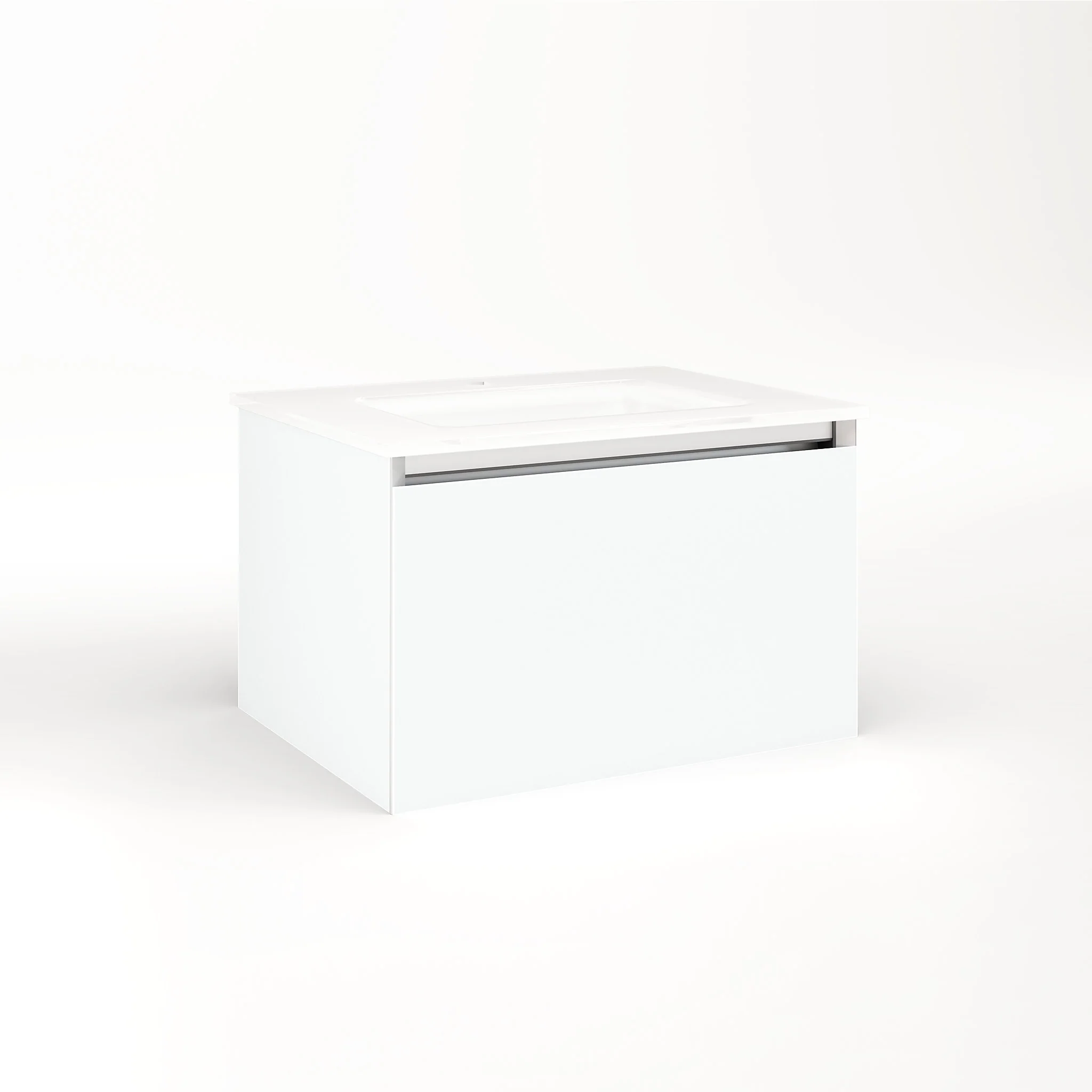 robern VM24H2D18F21L Cartesian Vanity, 24" x 15" x 18", White, Full Drawer, Night Light, 5000K Temperature (Cool Light)