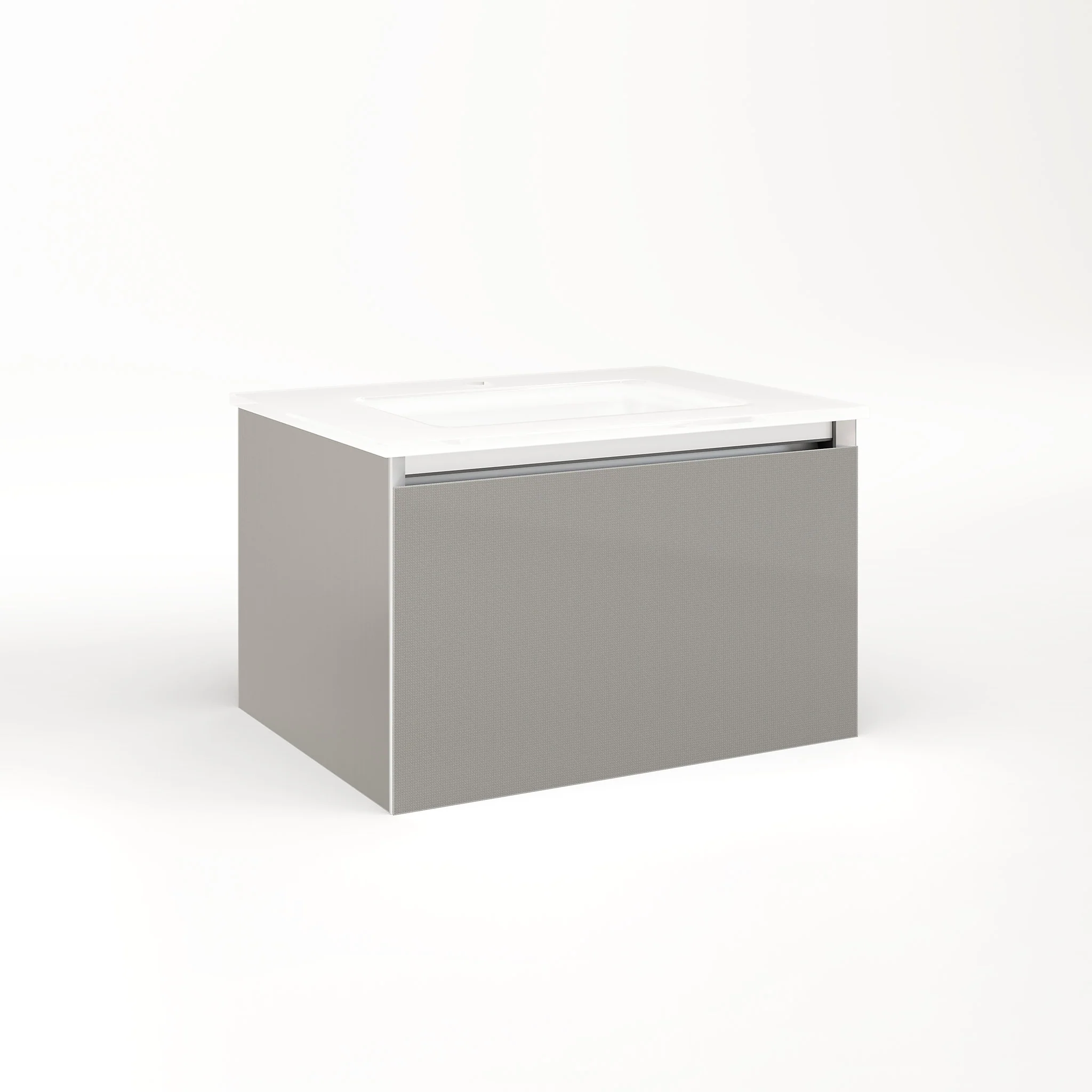 robern VM24H2D18F25L Cartesian Vanity, 24" x 15" x 18", Silver Screen, Full Drawer, Night Light, 5000K Temperature (Cool Light)