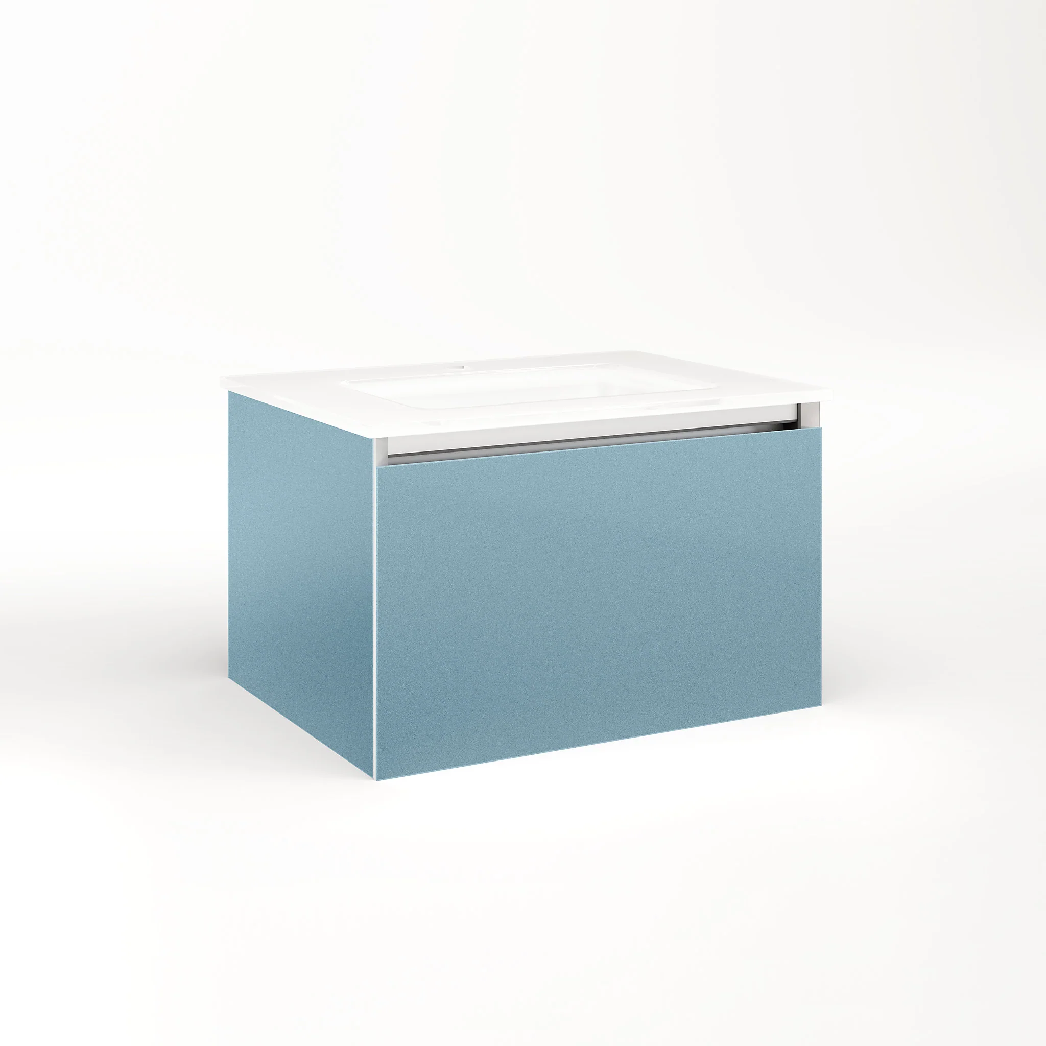 robern VM24H2D18P23S Cartesian Vanity, 24" x 15" x 18", Ocean, Plumbing Drawer, Selectable Night Light, 2700K/4000K Temperature (Warm/Cool Light)