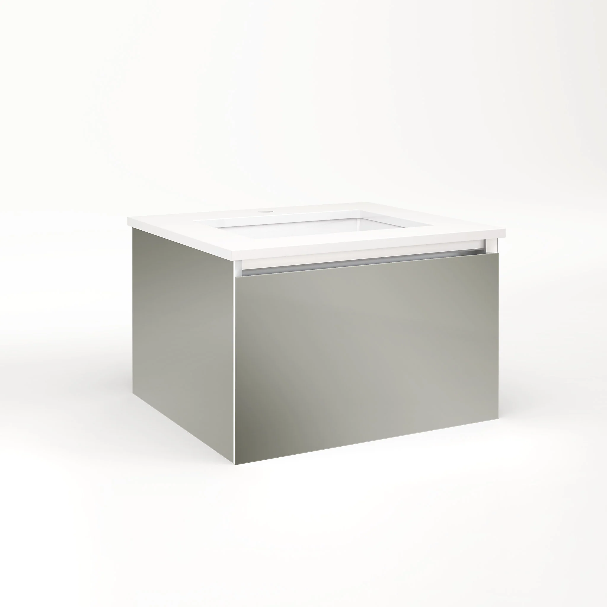 robern VM24H2D21F10S Cartesian Vanity, 24" x 15" x 21", Mirror, Full Drawer, Selectable Night Light, 2700K/4000K Temperature (Warm/Cool Light)