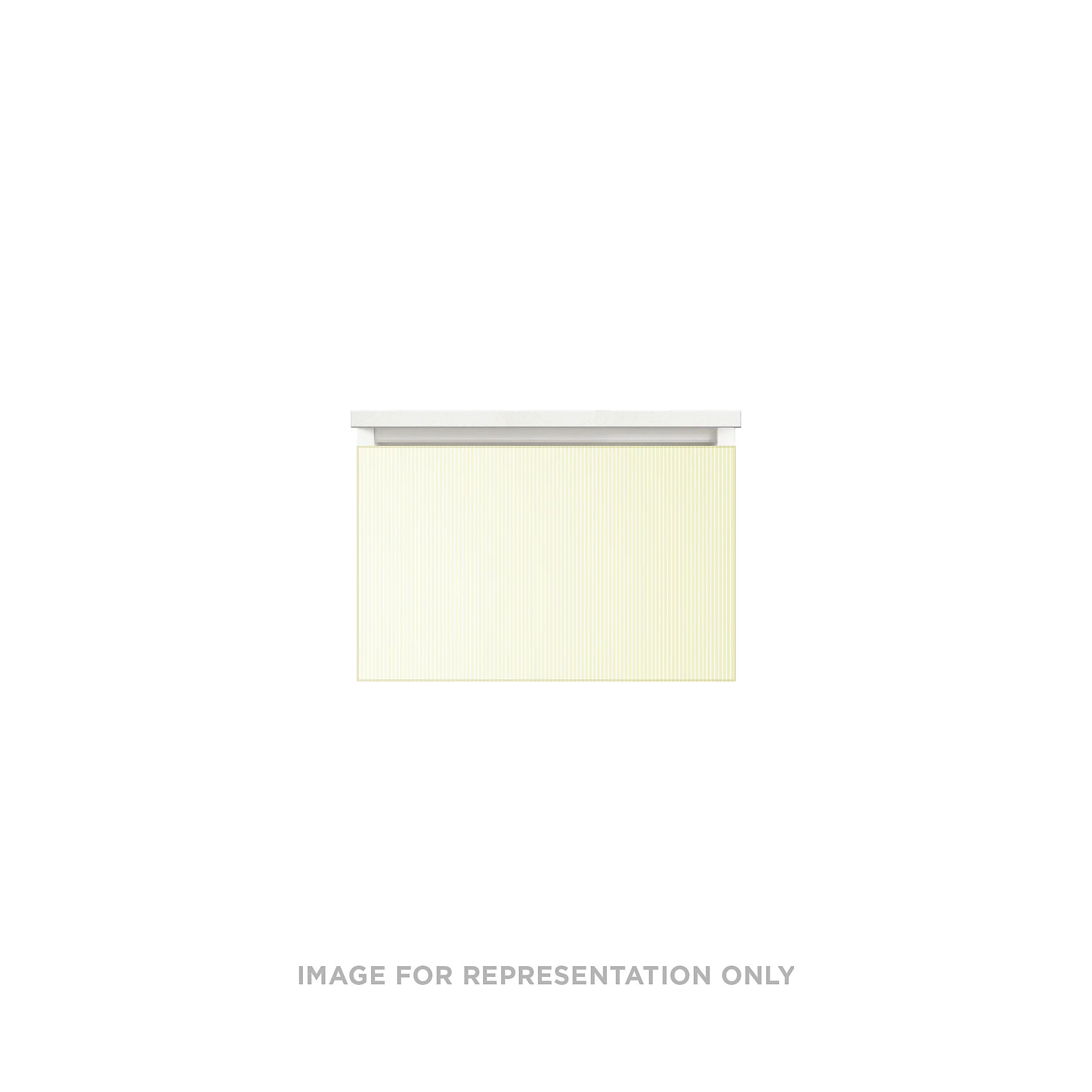 robern VM24H2D21F60S Cartesian Vanity, 24" x 15" x 21", Reeded White, Full Drawer, Selectable Night Light, 2700K/4000K Temperature (Warm/Cool Light)