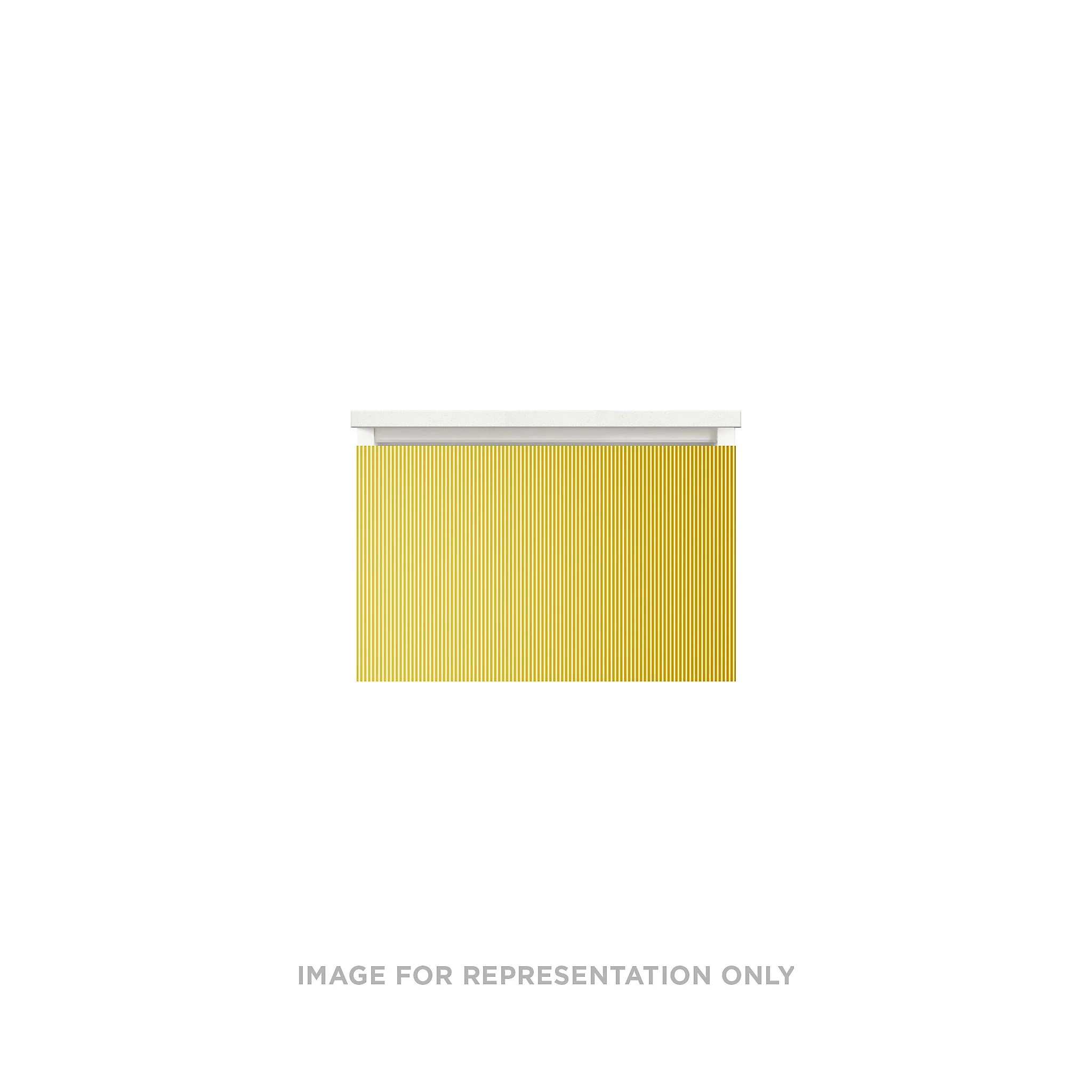 robern VM24H2D21F61N Cartesian Vanity, 24" x 15" x 21", Reeded Brass, Full Drawer, No Night Light