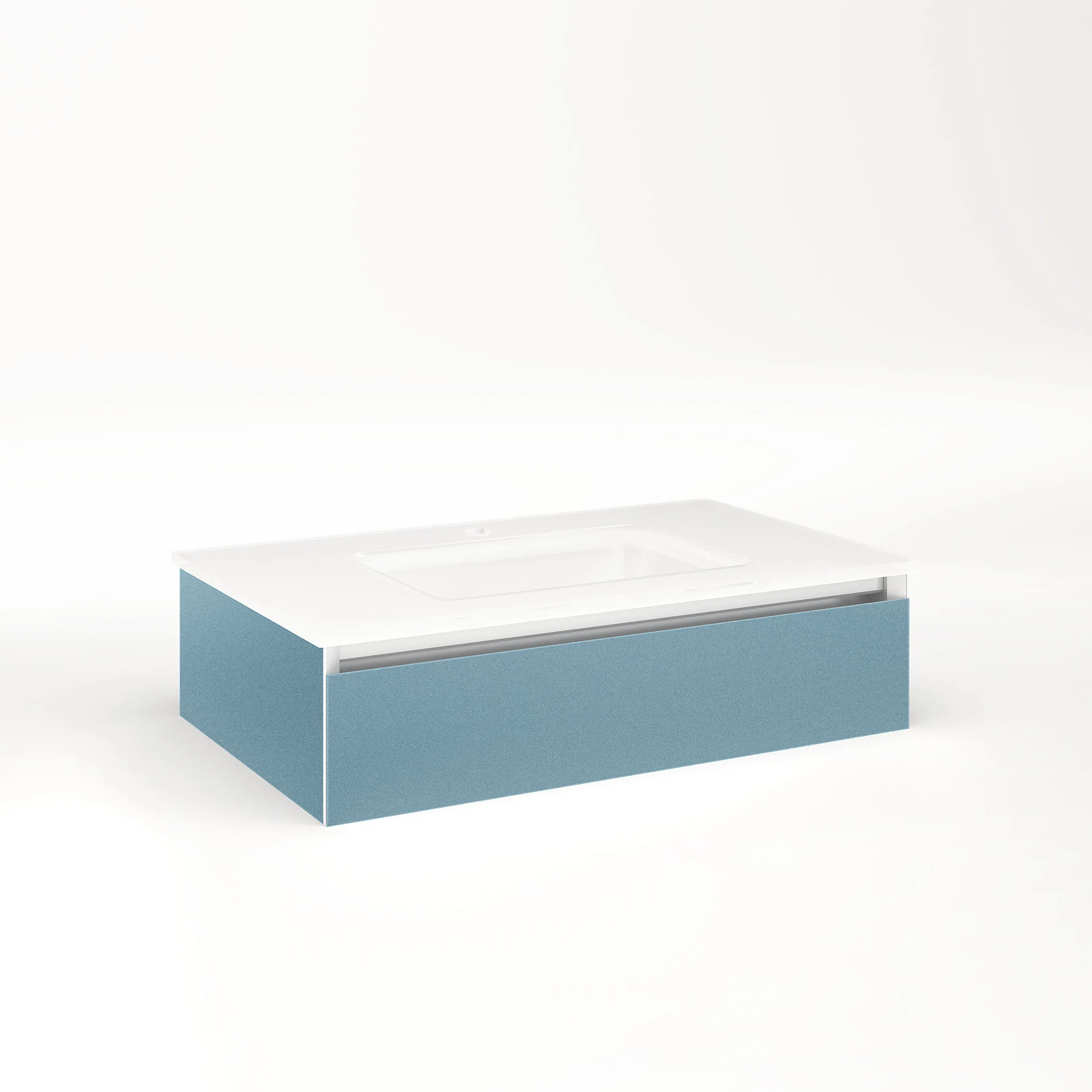 robern VM30H1D18F23N Cartesian Vanity, 30" x 7-1/2" x 18", Ocean, Full Drawer, No Night Light