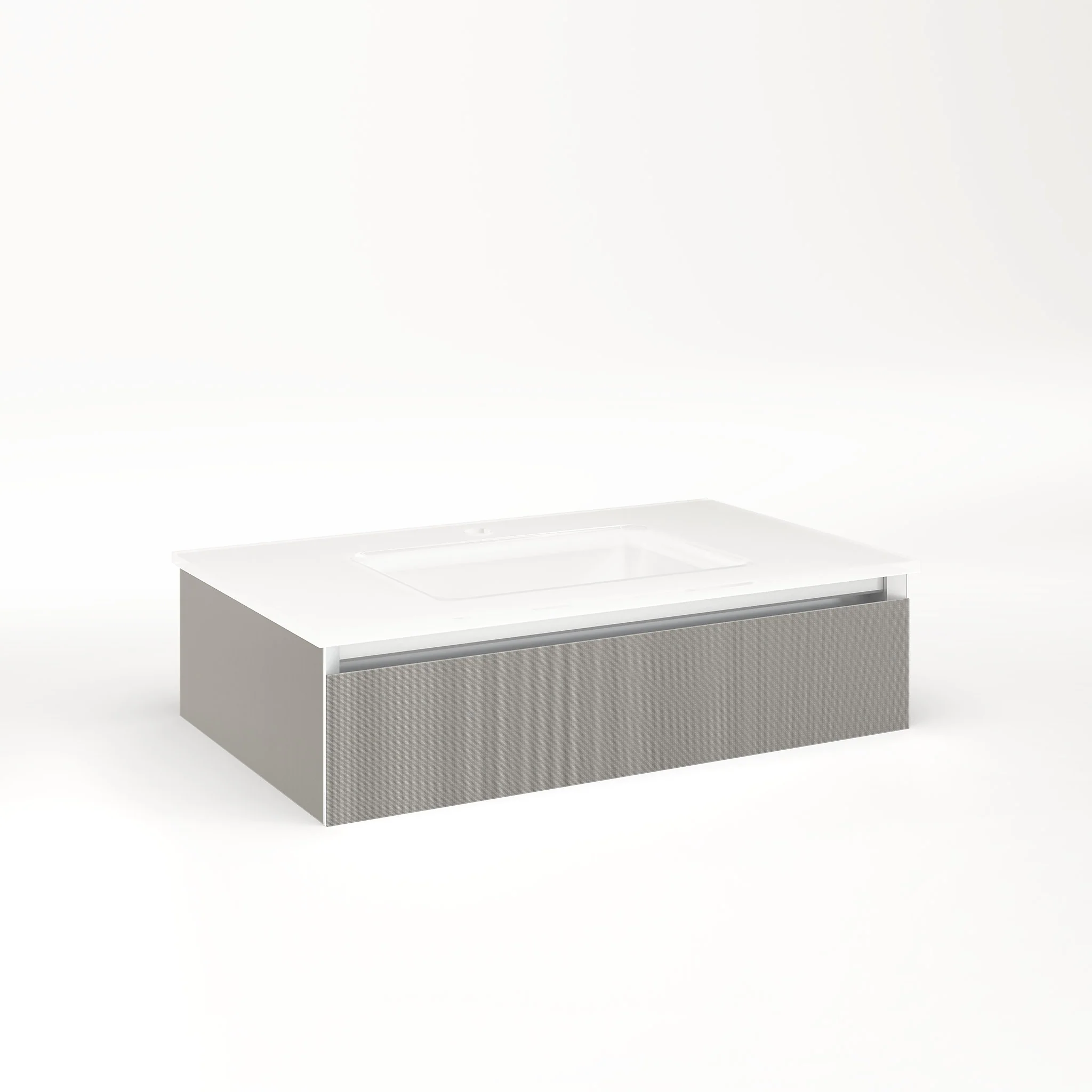 robern VM30H1D18F25S Cartesian Vanity, 30" x 7-1/2" x 18", Silver Screen, Full Drawer, Selectable Night Light, 2700K/4000K Temperature (Warm/Cool Light)