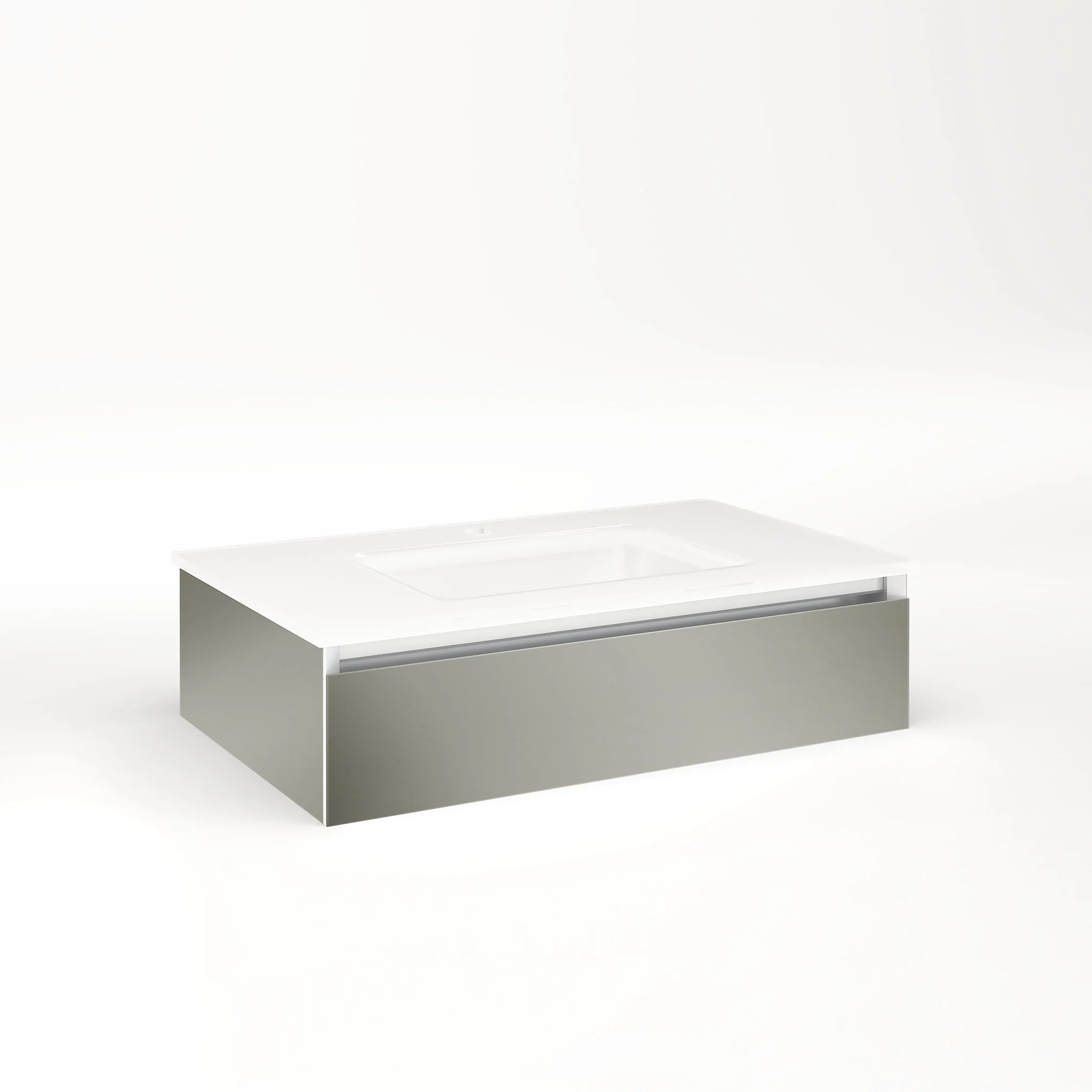 robern VM30H1D18P10S Cartesian Vanity, 30" x 7-1/2" x 18", Mirror, Plumbing Drawer, Selectable Night Light, 2700K/4000K Temperature (Warm/Cool Light)