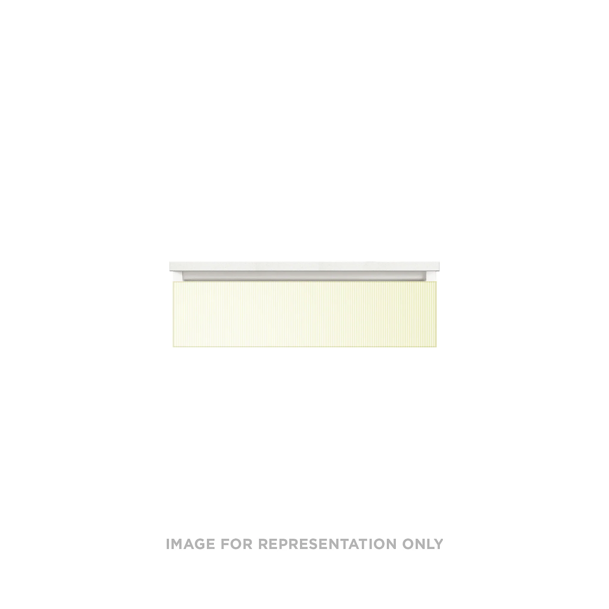 robern VM30H1D18P60N Cartesian Vanity, 30" x 7-1/2" x 18", Reeded White, Plumbing Drawer, No Night Light