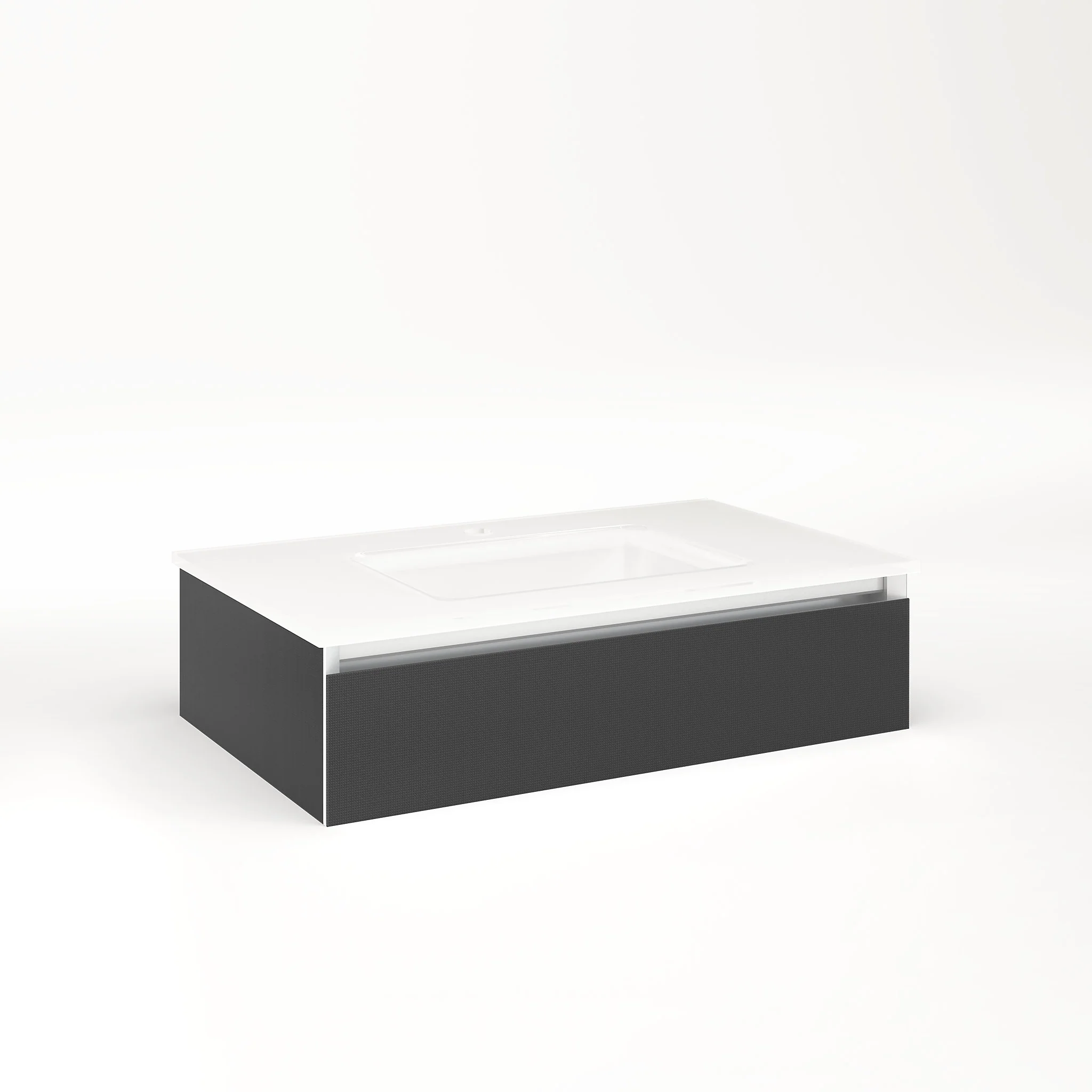 robern VM30H1D18T24S Cartesian Vanity, 30" x 7-1/2" x 18", Smoke Screen, Tip Out Drawer, Selectable Night Light, 2700K/4000K Temperature (Warm/Cool Light)