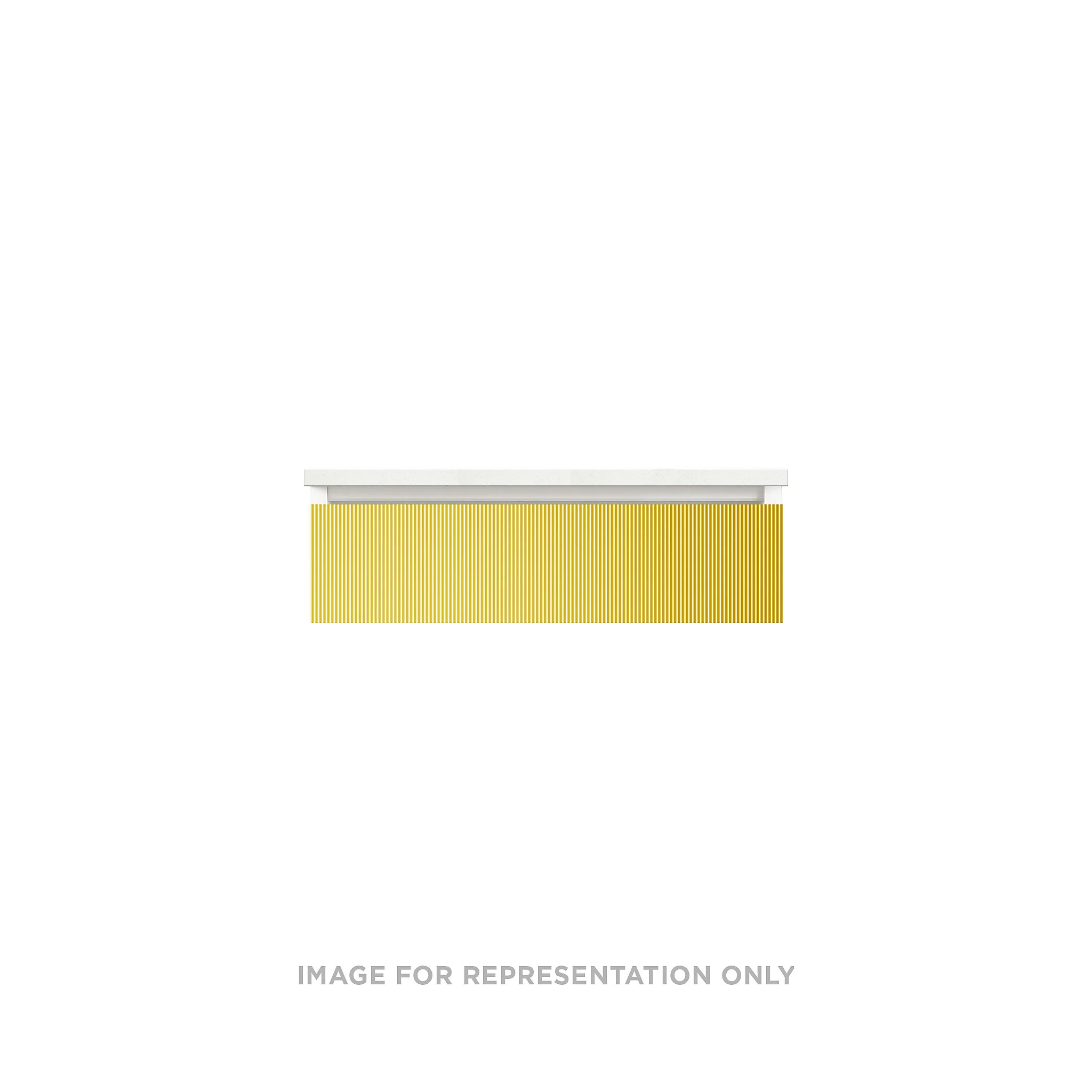 robern VM30H1D18T61N Cartesian Vanity, 30" x 7-1/2" x 18", Reeded Brass, Tip Out Drawer, No Night Light
