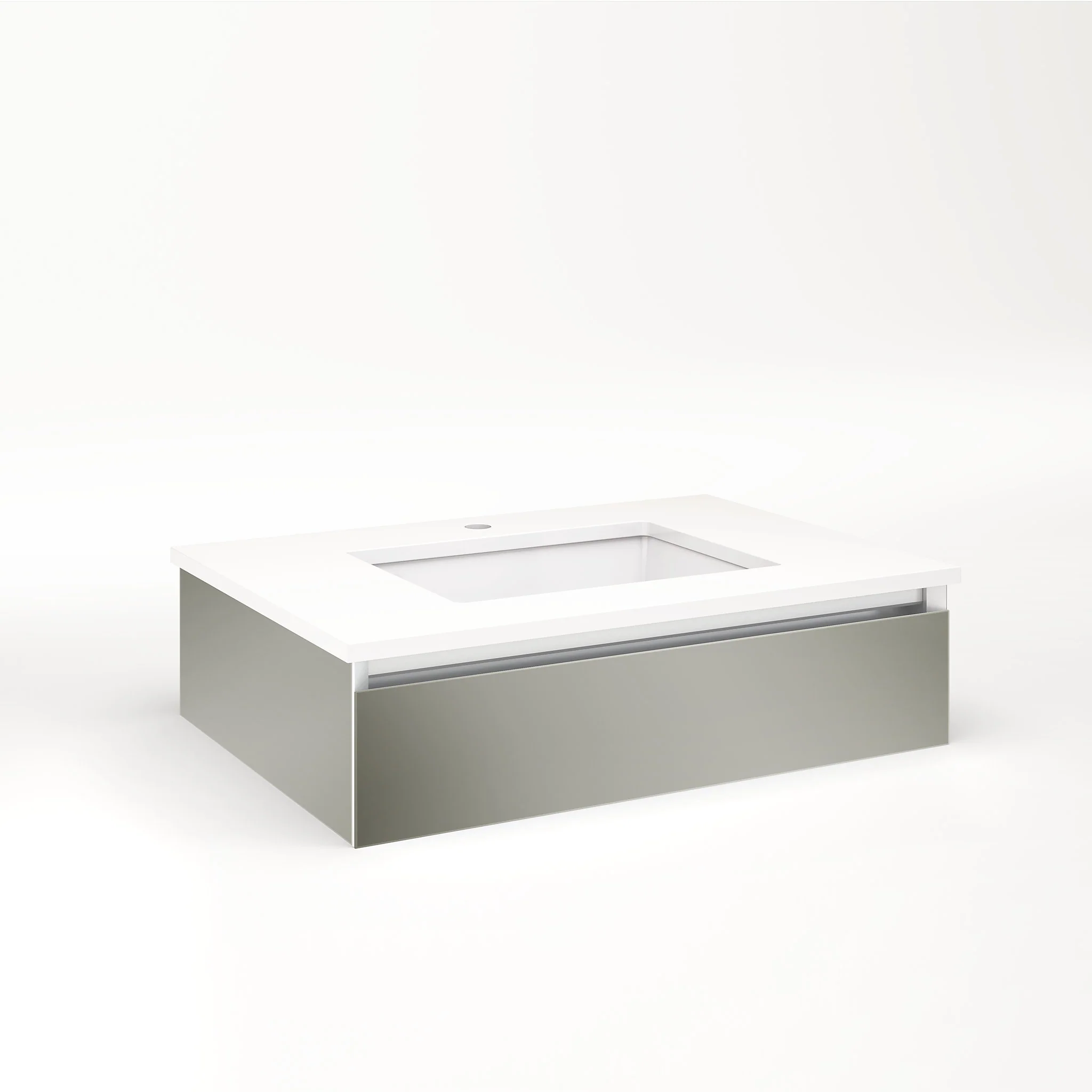robern VM30H1D21F10L Cartesian Vanity, 30" x 7-1/2" x 21", Mirror, Full Drawer, Night Light, 5000K Temperature (Cool Light)