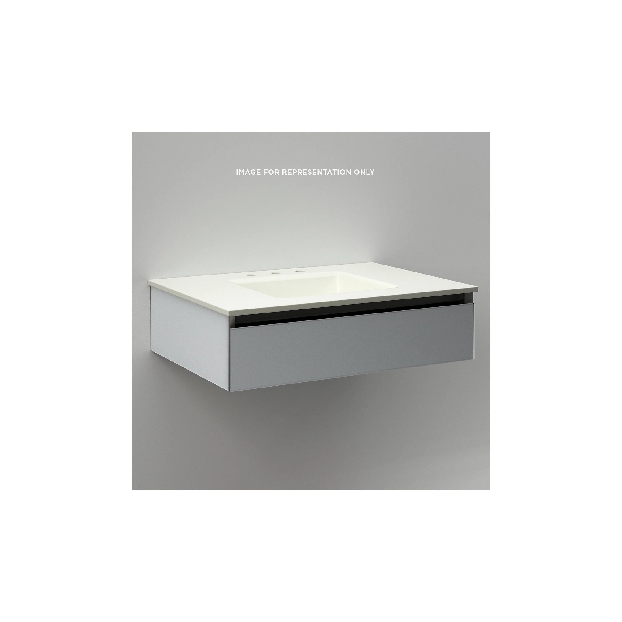 robern VM30H1D21F11L Cartesian Vanity, 30" x 7-1/2" x 21", Tinted Gray Mirror, Full Drawer, Night Light, 5000K Temperature (Cool Light)