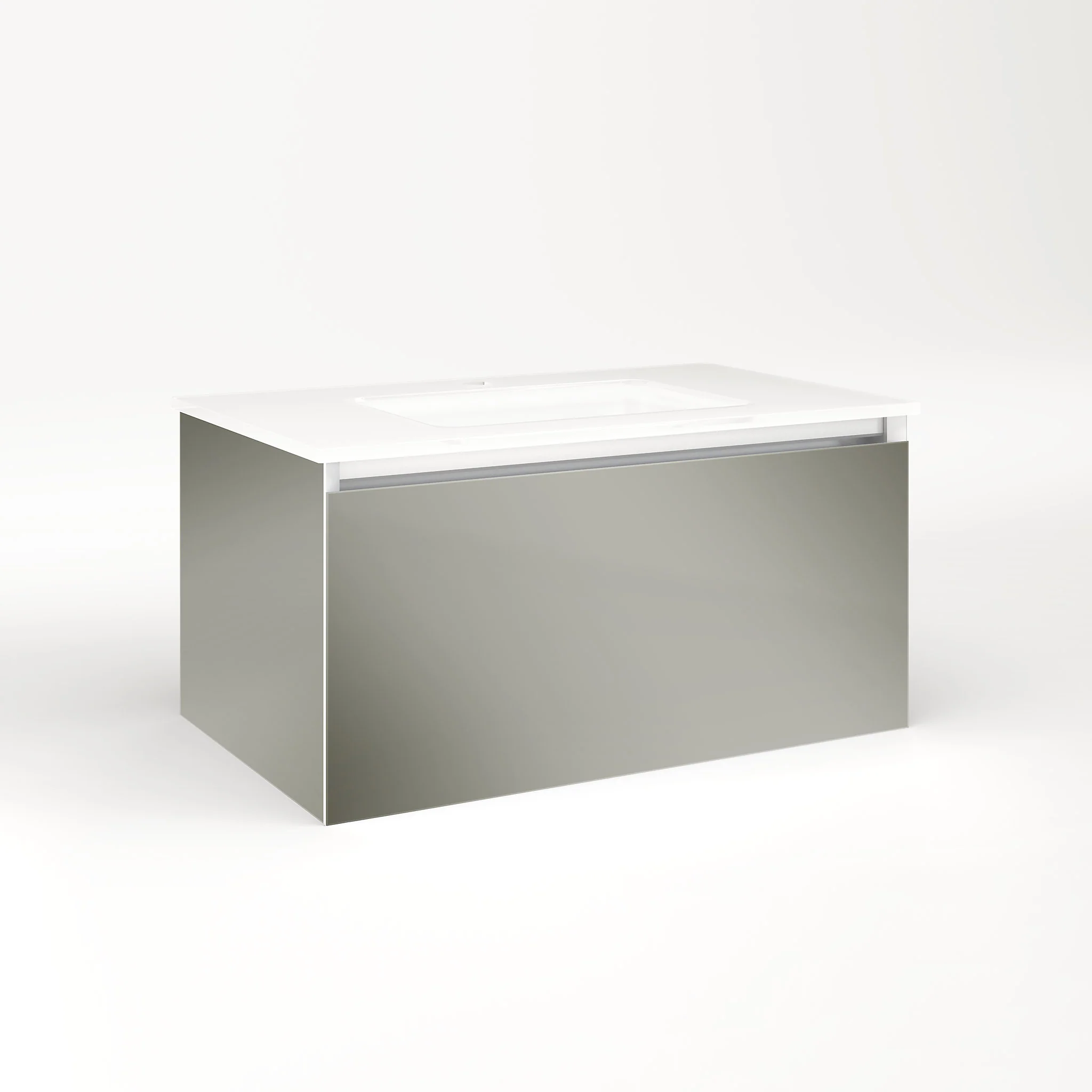 robern VM30H2D18P10N Cartesian Vanity, 30" x 15" x 18", Mirror, Plumbing Drawer, No Night Light