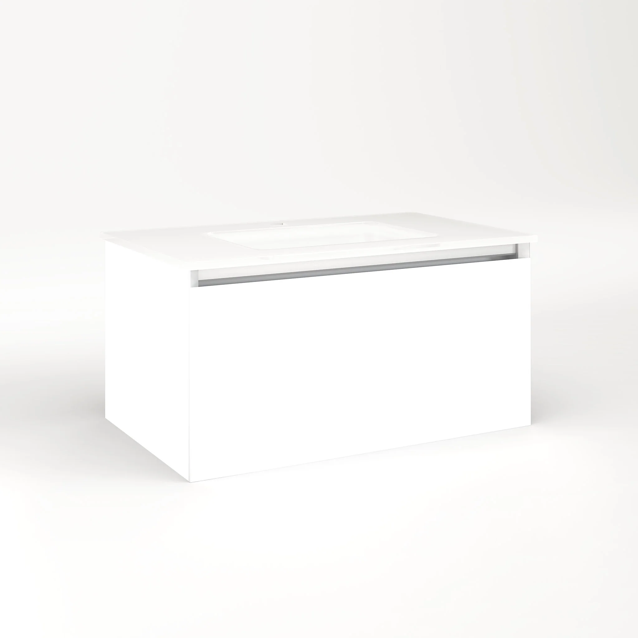 robern VM30H2D18P21S Cartesian Vanity, 30" x 15" x 18", White, Plumbing Drawer, Selectable Night Light, 2700K/4000K Temperature (Warm/Cool Light)