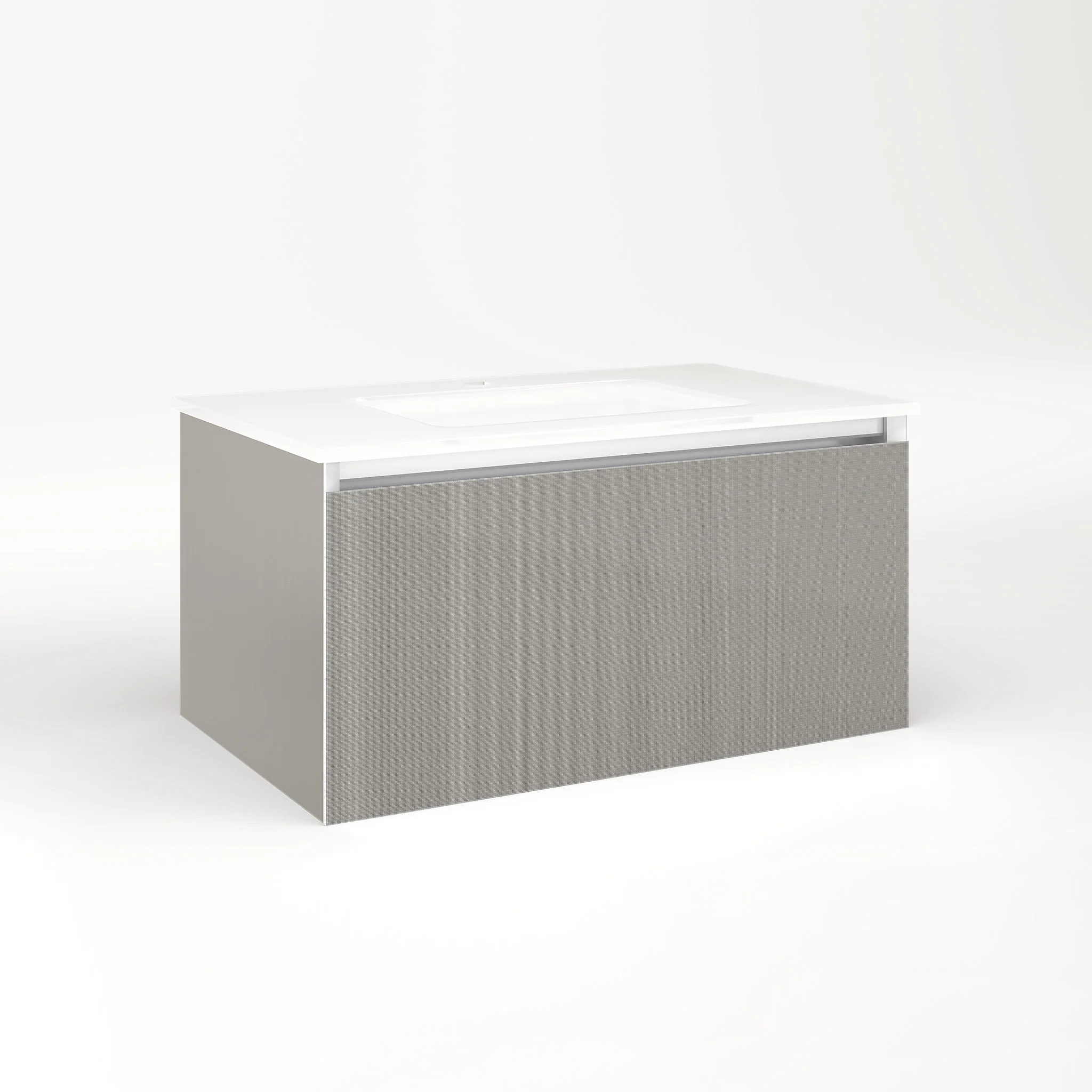 robern VM30H2D18P25S Cartesian Vanity, 30" x 15" x 18", Silver Screen, Plumbing Drawer, Selectable Night Light, 2700K/4000K Temperature (Warm/Cool Light)