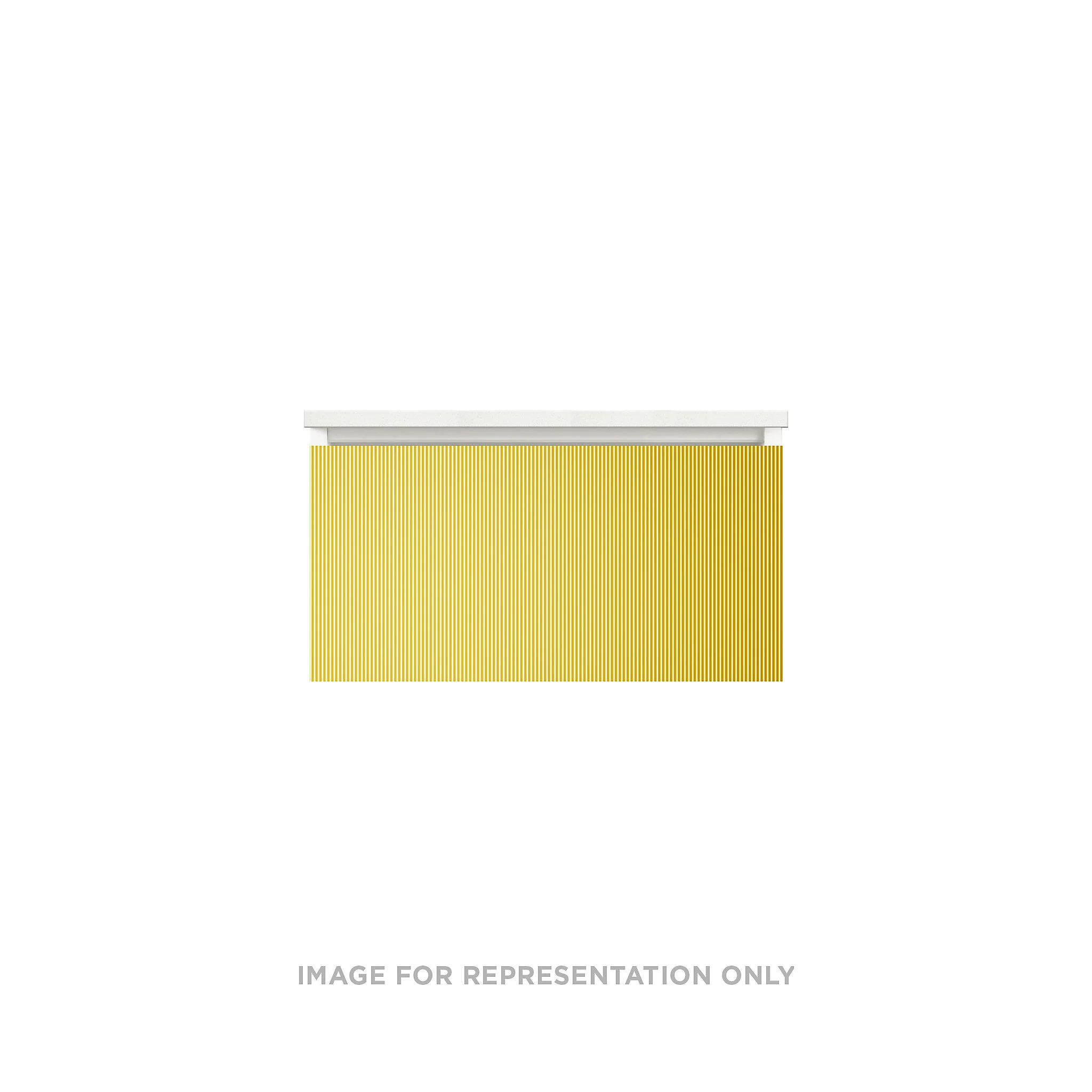 robern VM30H2D21F61S Cartesian Vanity, 30" x 15" x 21", Reeded Brass, Full Drawer, Selectable Night Light, 2700K/4000K Temperature (Warm/Cool Light)