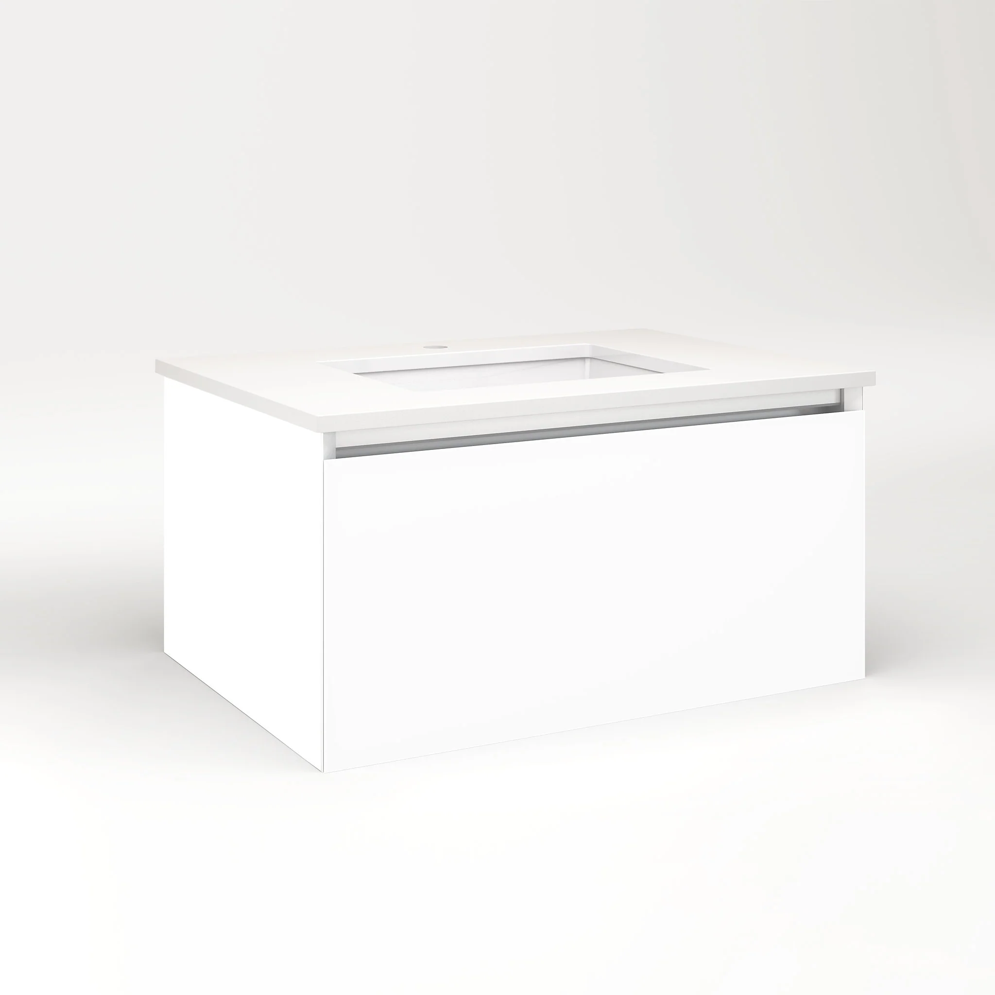 robern VM30H2D21P21L Cartesian Vanity, 30" x 15" x 21", White, Plumbing Drawer, Night Light, 5000K Temperature (Cool Light)