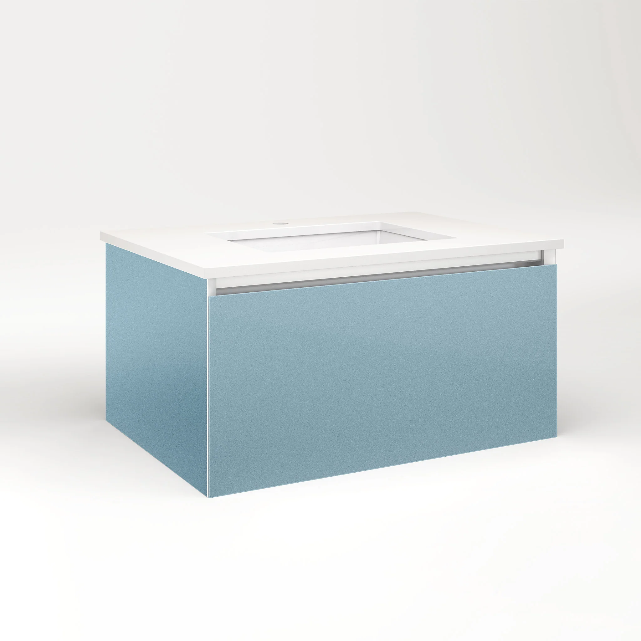 robern VM30H2D21P23L Cartesian Vanity, 30" x 15" x 21", Ocean, Plumbing Drawer, Night Light, 5000K Temperature (Cool Light)