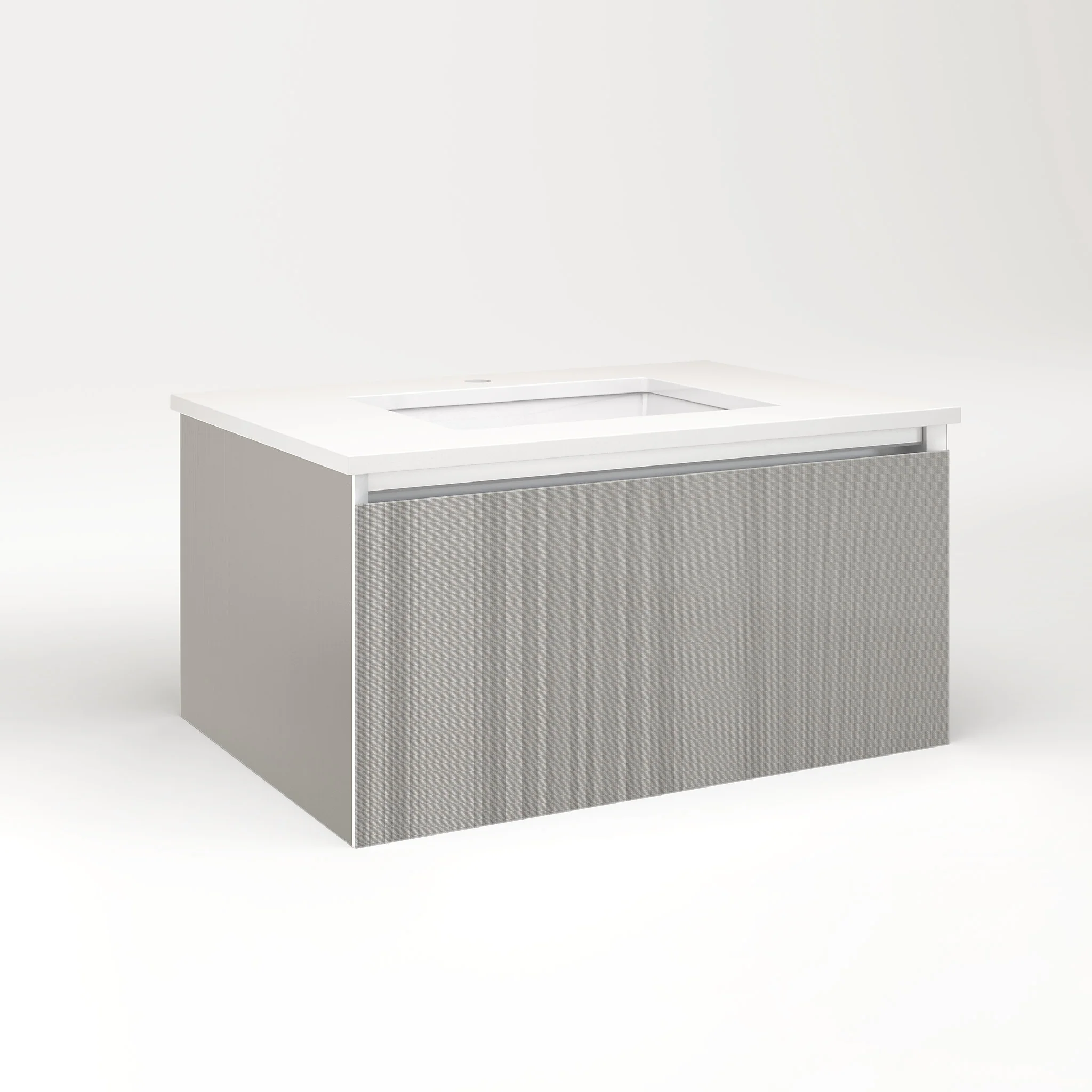 robern VM30H2D21P25L Cartesian Vanity, 30" x 15" x 21", Silver Screen, Plumbing Drawer, Night Light, 5000K Temperature (Cool Light)