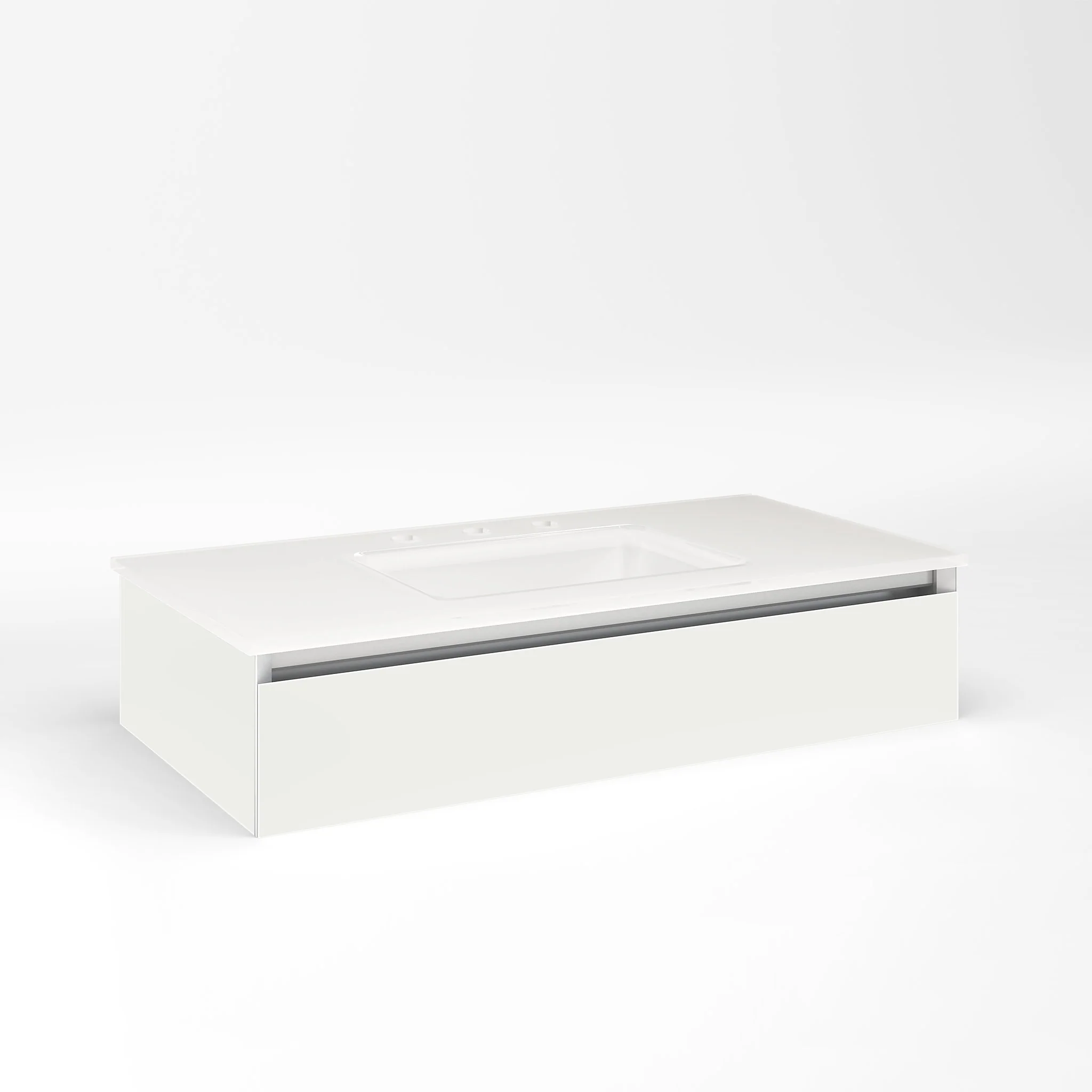 robern VM36H1D18P22L Cartesian Vanity, 36" x 7-1/2" x 18", Beach, Plumbing Drawer, Night Light, 5000K Temperature (Cool Light)