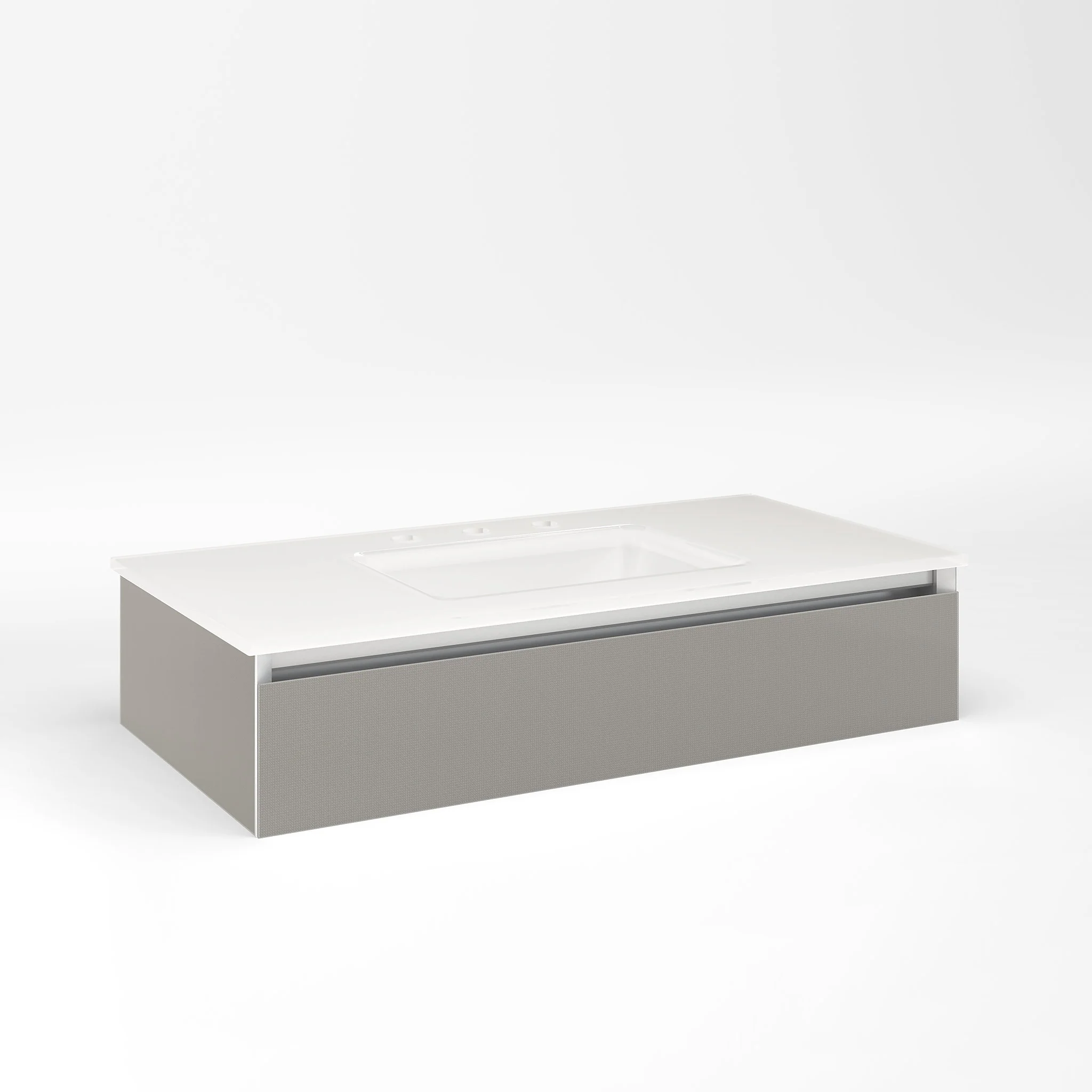 robern VM36H1D18T25S Cartesian Vanity, 36" x 7-1/2" x 18", Silver Screen, Tip Out Drawer, Selectable Night Light, 2700K/4000K Temperature (Warm/Cool Light)
