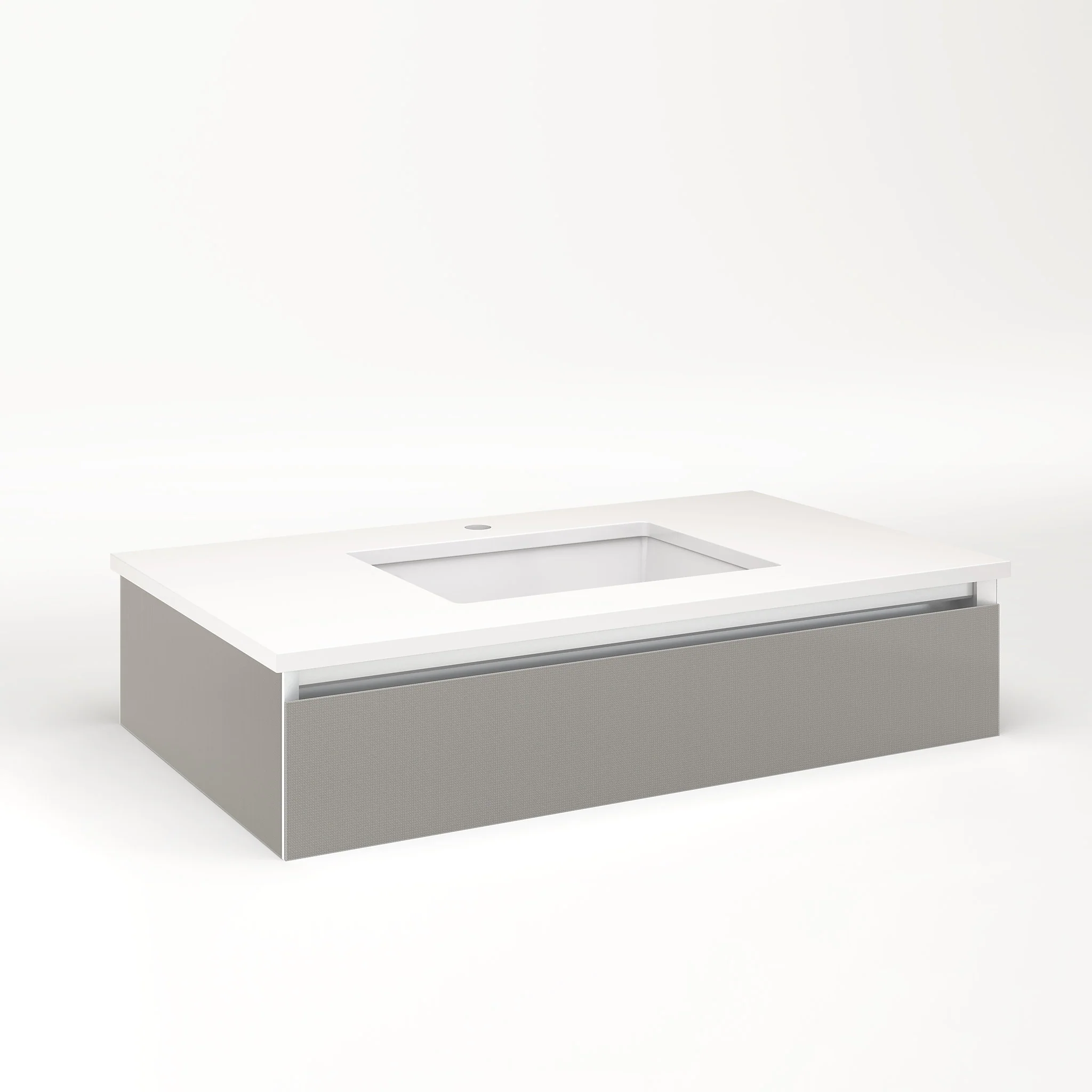 robern VM36H1D21F25L Cartesian Vanity, 36" x 7-1/2" x 21", Silver Screen, Full Drawer, Night Light, 5000K Temperature (Cool Light)
