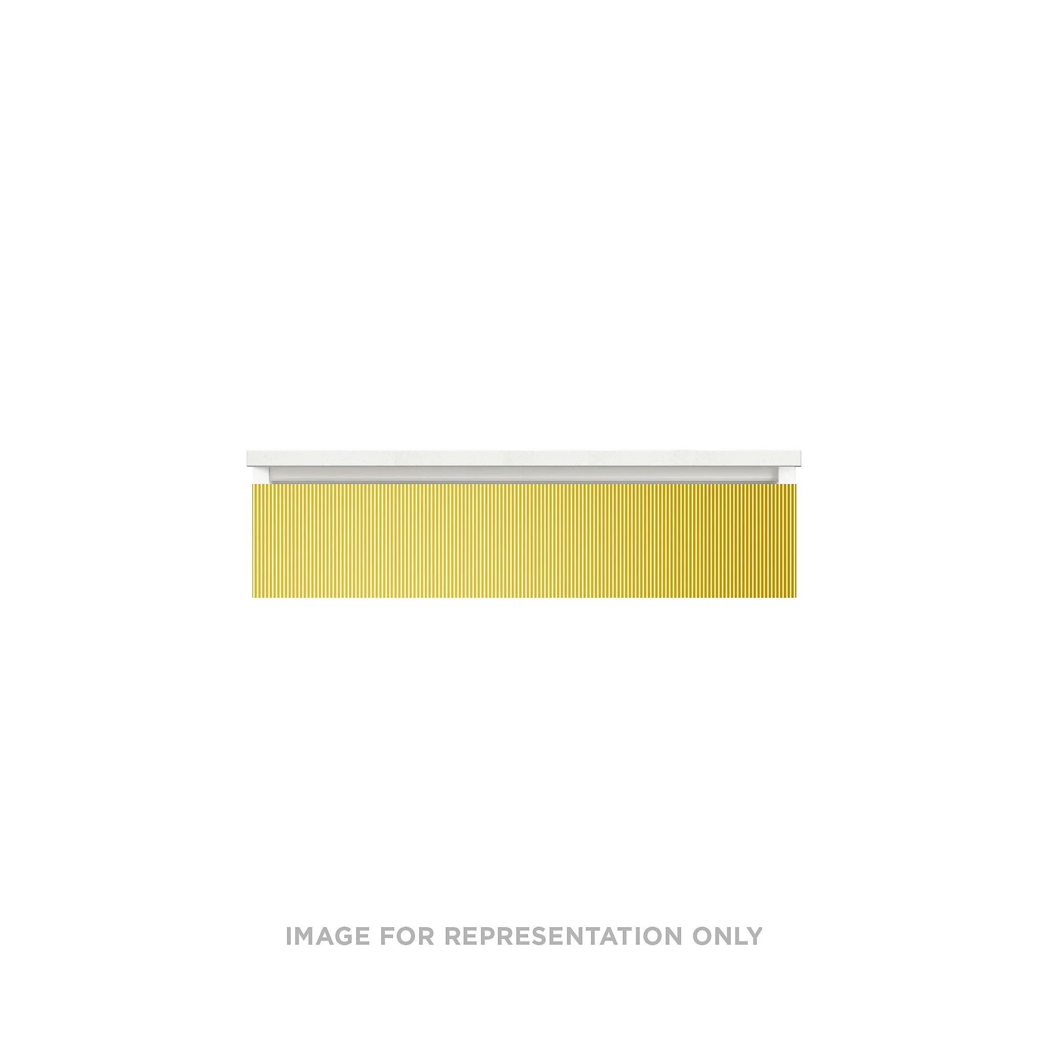 robern VM36H1D21F60S Cartesian Vanity, 36" x 7-1/2" x 21", Reeded White, Full Drawer, Selectable Night Light, 2700K/4000K Temperature (Warm/Cool Light)