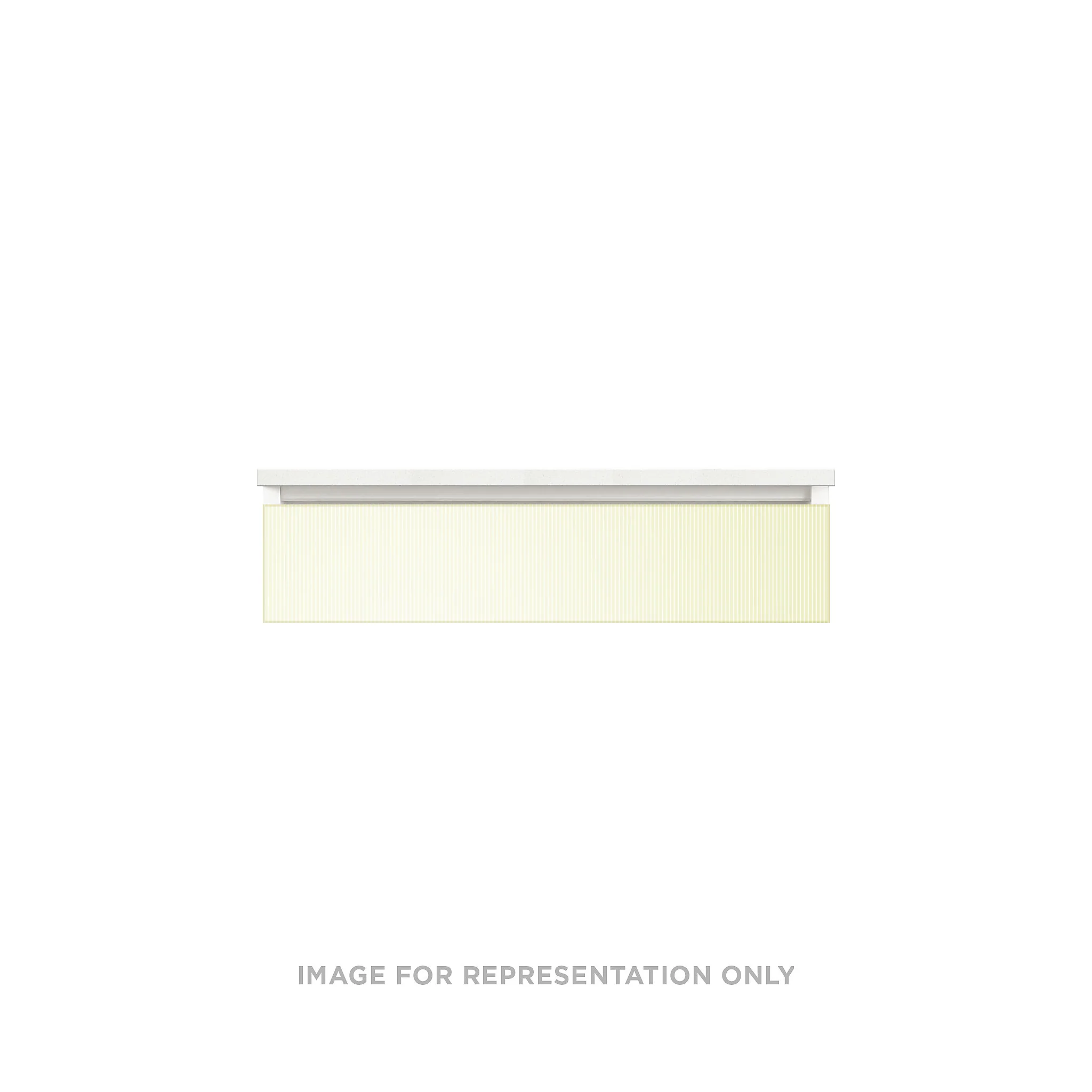 robern VM36H1D21P60S Cartesian Vanity, 36" x 7-1/2" x 21", Reeded White, Plumbing Drawer, Selectable Night Light, 2700K/4000K Temperature (Warm/Cool Light)