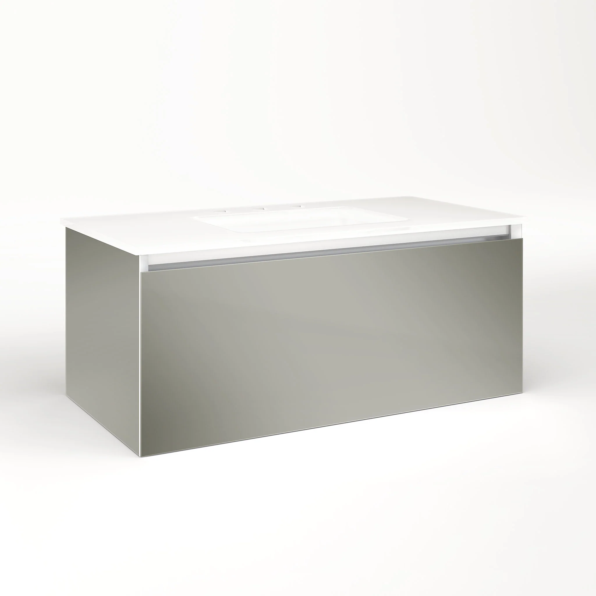 robern VM36H2D18F10L Cartesian Vanity, 36" x 15" x 18", Mirror, Full Drawer, Night Light, 5000K Temperature (Cool Light)