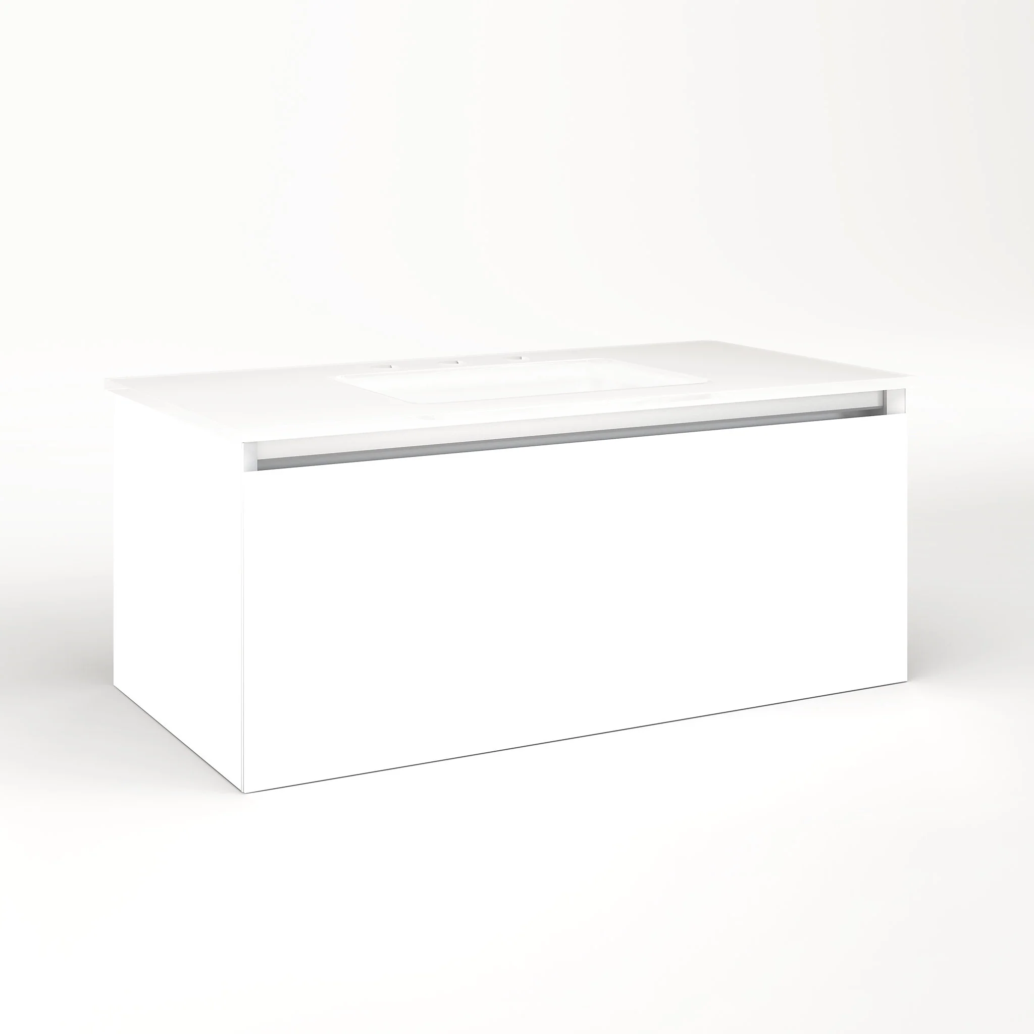 robern VM36H2D18P21S Cartesian Vanity, 36" x 15" x 18", White, Plumbing Drawer, Selectable Night Light, 2700K/4000K Temperature (Warm/Cool Light)