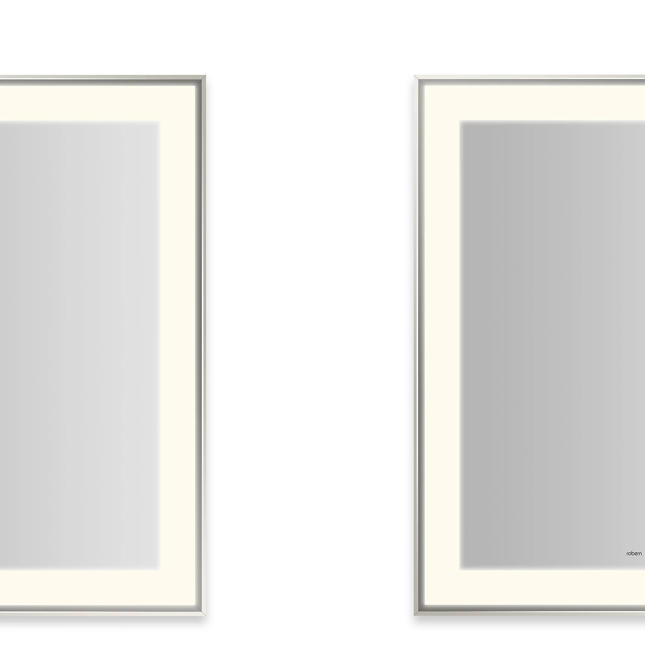 robern YM2531RPSMD3K76 Sculpt Lighted Mirror, 25?ǥ x 31?ǥ x 2-1/4", Slim Museum Frame, Chrome, Perimeter Light Pattern, 2700K Color Temperature (Warm White), Dimmable, Defogger, Title 24 Compliant - Image 2
