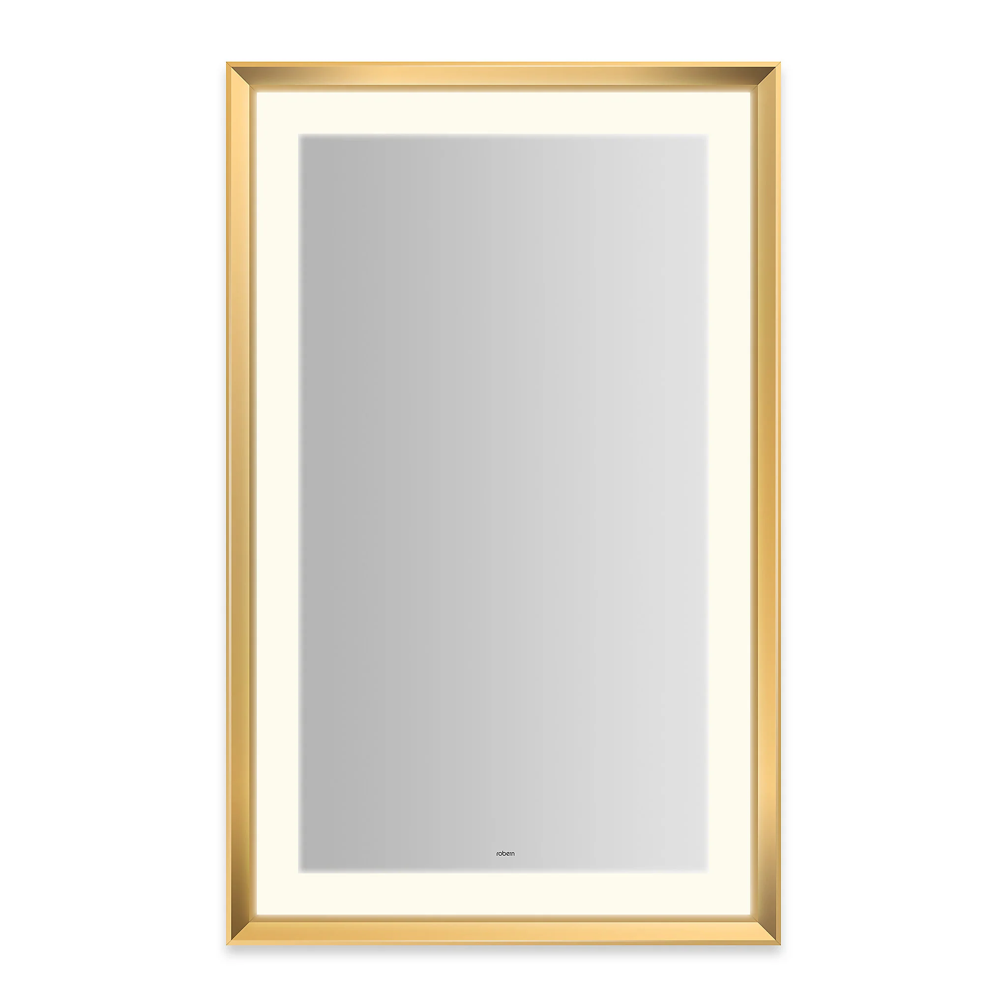 robern YM2743RPCMD3K76 Sculpt Lighted Mirror, 27?ǥ x 43?ǥ x 2-5/16?ǥ, Chamfer Museum Frame, Chrome, Perimeter Light Pattern, 2700K Color Temperature (Warm White), Dimmable, Defogger, Title 24 Compliant - Image 3