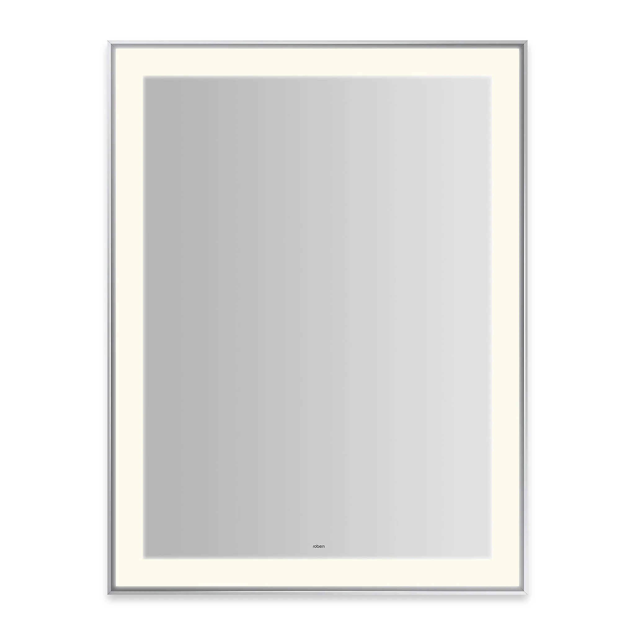 robern YM3141RPSMD3K76 Sculpt Lighted Mirror, 31?ǥ x 41?ǥ x 2-1/4", Slim Museum Frame, Chrome, Perimeter Light Pattern, 2700K Color Temperature (Warm White), Dimmable, Defogger, Title 24 Compliant