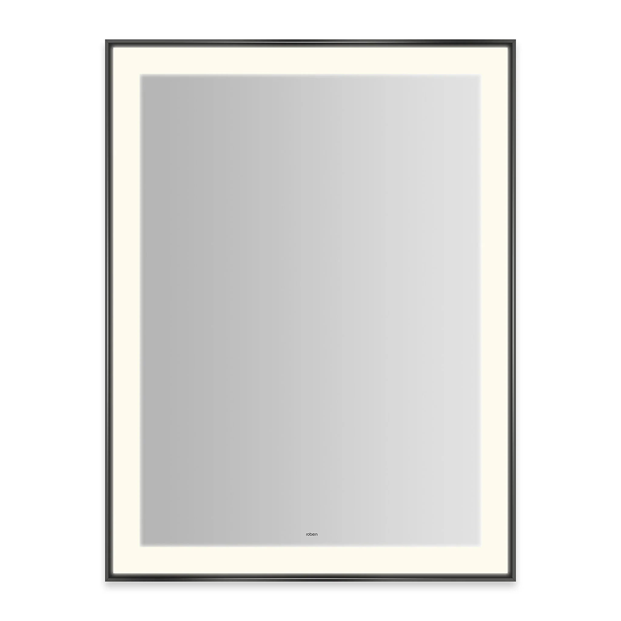 robern YM3141RPSMD3K76 Sculpt Lighted Mirror, 31?ǥ x 41?ǥ x 2-1/4", Slim Museum Frame, Chrome, Perimeter Light Pattern, 2700K Color Temperature (Warm White), Dimmable, Defogger, Title 24 Compliant - Image 4