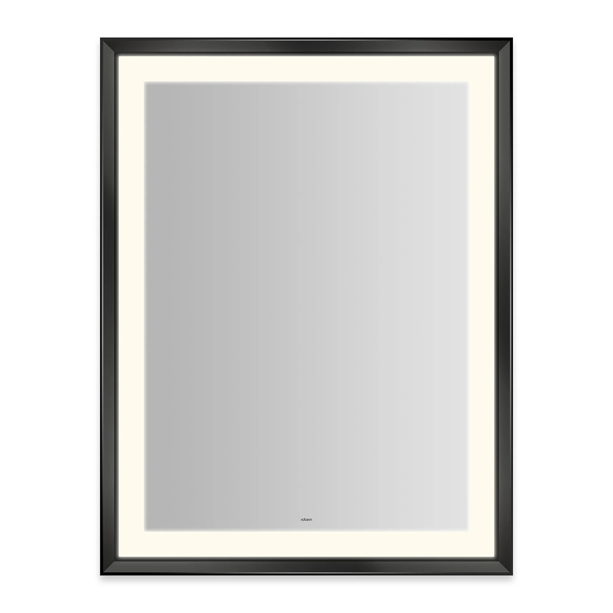 robern YM3343RPCMD3K76 Sculpt Lighted Mirror, 33?ǥ x 43?ǥ x 2-5/16?ǥ, Chamfer Museum Frame, Chrome, Perimeter Light Pattern, 2700K Color Temperature (Warm White), Dimmable, Defogger, Title 24 Compliant - Image 4